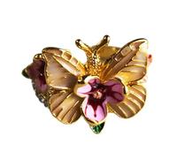 Hrtyvhin Butterfly Adjustable Rings Opening Flower Finger Open Alloy Texture Suitable for Various Occasion Butterfly Flower