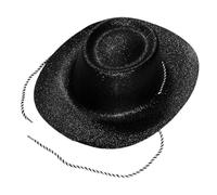 Hrtyvhin Carnival Party Glittering Cowboy Hat For Adult Unisex Wide Brim JazzHat Cool Music Festival Stage Props Magician Gold Powder Cowboy Hat For Party