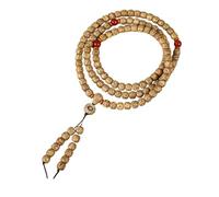 Hrtyvhin Classical Beaded Pattern Bodhi Buddhist Bangle Wood Beads Chain for Relaxation Prayer Beads Bangle