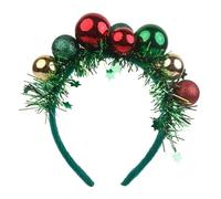 Hrtyvhin Colorful New Year Hair Hoop With Balls Festive Headwear For 2024 Christmas Party Celebration Headband Ball Hair Hoop