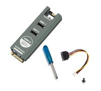 Hrtyvhin Compact NVMe Expansion Card with Double 10G Ports for Stable Data Transfer Double Type E & USB C Adapter