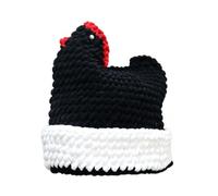 Hrtyvhin Crochet Turkey Hat Pullover Cap for Thanksgiving Cosplay, Black
