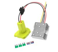 Hrtyvhin Direct Wire Battery to 12V Converter for Portable Electronics Work, 17V-65V Input Module with ABS Dock and Heat Sink, Conventional 12V15A