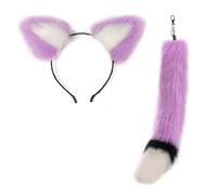 Hrtyvhin Ears Headband and Tail Pendant Accessories Unique Charm for Car and Backpack Stylish Handbag Backpack Decoration Animal Tail Pendant