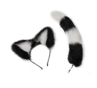 Hrtyvhin Ears Headband and Tail Pendant Accessories Unique Charm for Car and Backpack Stylish Handbag Backpack Decoration Animal Tail Pendant