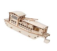 Hrtyvhin Easy Assembly Wooden Red Boat Model Creative Science Project for Classroom Miniature South Lake Red Boat Model Tool Historical Ship Building Set