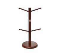 Hrtyvhin Elegant Wood Cup Holder Organizers Cup Display and Storage Racks Tree Shape Wooden Countertop Solution Restaurant Stand