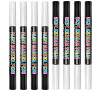 Hrtyvhin Empty Acrylic Marker Pens Set of 8, Refillable Art Supplies with Leakproof Control for Artists, Students, Home Decor Acrylic Marker Set