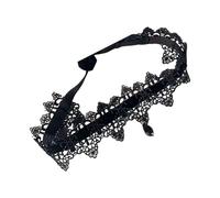 Hrtyvhin Fashionable Tie on Lace Collars Necklace 1M Length Customizable Light 16g Acrylic Accessory Black Red Options Lightweight Acrylic Lace Necklace