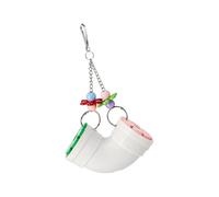 Hrtyvhin Foraging Tube Feeder Toy for Parrots and Hamsters Health Feeding and Enrichment Play Hanging Toy for Small Animal Pet Mental Stimulation