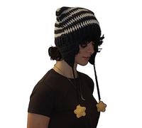 Hrtyvhin Girl Cartoon Ear Knit Hat Y2K-style Party Photo Props Hot Girl Cute Slouchy Crocheted Crochet Hat Crochet Hats For Women