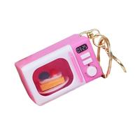 Hrtyvhin Gold Lobster Clasp Microwave Keychain Pendant With Light Sound Effects Nighttime Visibility Children's Educational Toy Led Light Up Chain