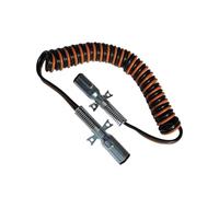 Hrtyvhin Guarded Liftgate Cable Assembly 15 Ft 2-Conductor Coiled Tailgate Wiring Part with 12 in Wire Tails, 12V Service, Vehicle Repair Use