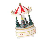 Hrtyvhin Hand Cranked Rotating Christmas Tree Music Box with Clear Sound Melodies Ornament Ideal for Kids Adults Gift Giving Rotating Christmas Tree Music Box with Smooth Mechanical Movements