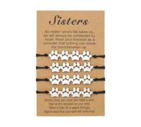 Hrtyvhin Handwoven Friendship Bracelets Adjustable Anklets Woven Rope Perfect for Daily and Party Dog Paws Cats