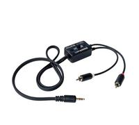 Hrtyvhin Inline Control Box Isolator Cable, 3.5Mm Male to 2RCA Plug Adapter for Clearer Playback in Creator Desks, Live Stream Rooms, and Home Auditory