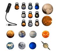Hrtyvhin Interactive Universe Projector with Planet Display Via USB for Ceiling Mapping Room Modifiable Star Lamp