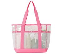 Hrtyvhin Large Vacation Tote Bag with Clear Upper Panels, Color, A
