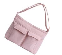 Hrtyvhin Lightweight Canvas Crossbody Bag Solid Color Design Practical Shoulder Carryall Spacious Interior For Daily Essential Breathable Everyday Shopping Bag