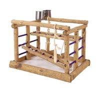 Hrtyvhin Lovebirds Parrots Cage Perch Stand Bridge Ladder Set Climbing Wooden Bridge Training Toy For Pet Bird