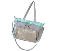 Hrtyvhin Lovely Itabag for Pin Display Large Capacity Shoulder Bag Fashion Handbag Commuting Ruched Lace Bows Crossbody Ruched Lace Bows Crossbody