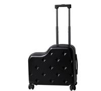 Hrtyvhin Mall Outing Ride-on Luggage, Glory Black 20 INCHES