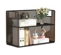 Hrtyvhin Metal Desk File Organizers Multi Tiered Bookshelf Storage Display Shelf Rack Office Desk Document Organizers Stand Multipurpose Organizer