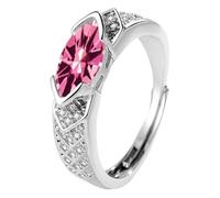 Hrtyvhin Moissanites Diamonds Rings Decoration for Trendy Women Promoting Elegant Styles and Mood Wear Geometric Silver Rings