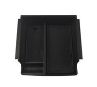 Hrtyvhin Molded ABS Center Console Tray Insert, Vehicle-Specific Armrest Organizer, Divided Essentials Storage, Cord Routing Notch, Daily Driving Accessory Accessory Layered Compartment