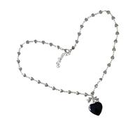 Hrtyvhin Necklace Alloy Jewelry Versatile Elegant Clavicle Chain Accessory for Dates Event Presents Heart Shaped Sweet Edgy Necklace