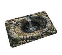 Hrtyvhin Nonslip Cave Stone Pattern Floor Mat Indoor Outdoor Decors Visual Illusion Indoor Mat