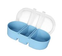 Hrtyvhin (Pack of 3) Silicone Multiple Compartment Canisters for Snackies Sauces Seasonings Closed Plan Flesh Like Cold Accepting Kitchen Outdoor Meal Travel Outdoor Meal