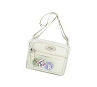 Hrtyvhin Practical Casual Crossbody Purse with Badge Space Display Nylon Shoulder Bags for Individualistic Expression Trendy Student Bag
