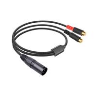 Hrtyvhin Professional XLR to Doule 2RCA Sound Converter Cable Sound Adapter Wire for Various Devices Sounds Signals Transfer Y Splitter Cable