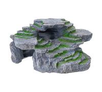 Hrtyvhin Realistic Rock Hideouts Cave, Shelter for Lizards, Yellow gray | Safe Terrarium Accessory, Easy to Clean Habitat Decors for Lizards Spiders, Landscape Supplies