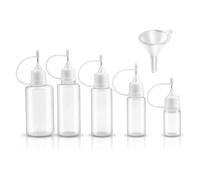 Hrtyvhin Refillable Fine Tip Hobby Bottle Set for Adhesive Paint, Detail Squeeze Applicators with Refill Projects Fine Tip Adhesive Bottles Refillable Liquid Applicator Detail Work Model Making