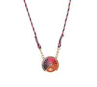 Hrtyvhin Rotatable Divination Coin Necklace, Adjustable Two-Tone Rope Chain for Mystical Occasions Tarot Neckchain