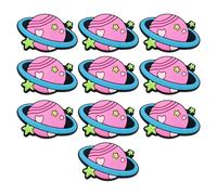 Hrtyvhin Silicone Tennis Dampener Set for Casual Play, String Bed Racket Accessory with Cartoon Space Theme Design, 10 Pack Tennis String Dampener Silicone Racket Accessory Planet Theme Practice Play