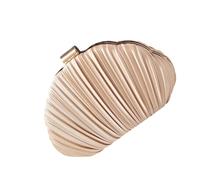 Hrtyvhin Stylish Shell Design Purse for Women Practical Polyester Shoulder Bag with Chain Strap Evening Party Essential Clutch Handbag