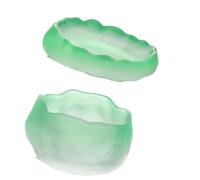 Hrtyvhin Tasting Glass Cup with Ice-Crackle Texture for Desk Tea, Green