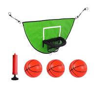 Hrtyvhin Trampolines Basketballs Set Breakaways Rims Safe Dunking Small Balls Pumps Indoor and Outdoor Game Accessories for Sport Trampolines Dunking Accessories with Design