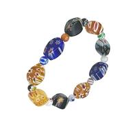 Hrtyvhin Translucent Glass Bead Handcraft Twisted Beads Elegant Jewelry for Women Men Handcraft Spirals Bead Jewelry