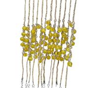 Hrtyvhin Trend Adjustable Bracelets Handwoven Crystal Bead Pendant Bangles Chinese Grass Rope Wristband for All Occasion Jewelry Accessory