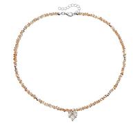 Hrtyvhin Unique Handcraft Sturdy Seeded Bead Necklace with Adjustable Length Love Heart Designs Accessory for Romance Gestures Glass Seeded Beads Jewelry