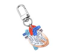 Hrtyvhin Unique Heart Designs Keychain Realistic Heart Diagram Keychain Charm For Public Health And Anatomy Awareness Biology Teacher Gift