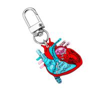 Hrtyvhin Unique Heart Designs Keychain Realistic Heart Diagram Keychain Charm For Public Health And Anatomy Awareness Biology Teacher Gift
