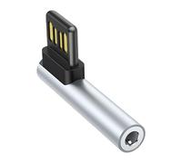 Hrtyvhin USB To 3.5mm Adapter For Enhances Music Wide Compatibility Across Multiple Platform Inline Control Adapter