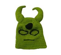 Hrtyvhin Wacky Hat For Adult Autumn Winter Knitted Hat Halloween Party Photography Props Terrifying Horn Knitted Cap Halloween Hats For Men