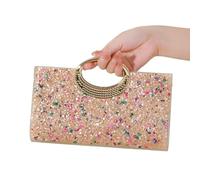 Hrtyvhin Womens Wedding Bag Rhinestones Clutches Purse Handbag All-matching Shoulder Trendy Evening Chain Crossbody Women Evening Chain Shoulder Crossbody Rhinestones Clutch Purse For Prom