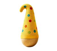 Hrtyvhin Wooden Base Cats SelfTeasing Toy with Featherd Design Wobbling Toy for Pet Cats Physical Exercise and Mental Development Wobbling